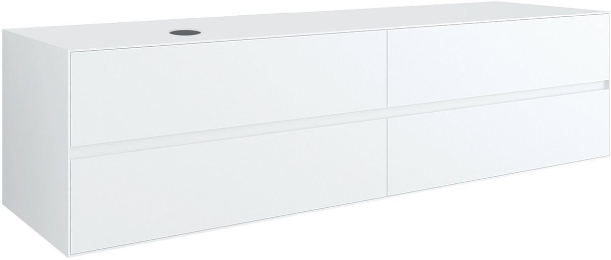 ONDERBOUW 4LADES+TABLET VOOR OPBOUWLAVABO LINKS TENSO 180CM ZONDER KRAANGAT WIT