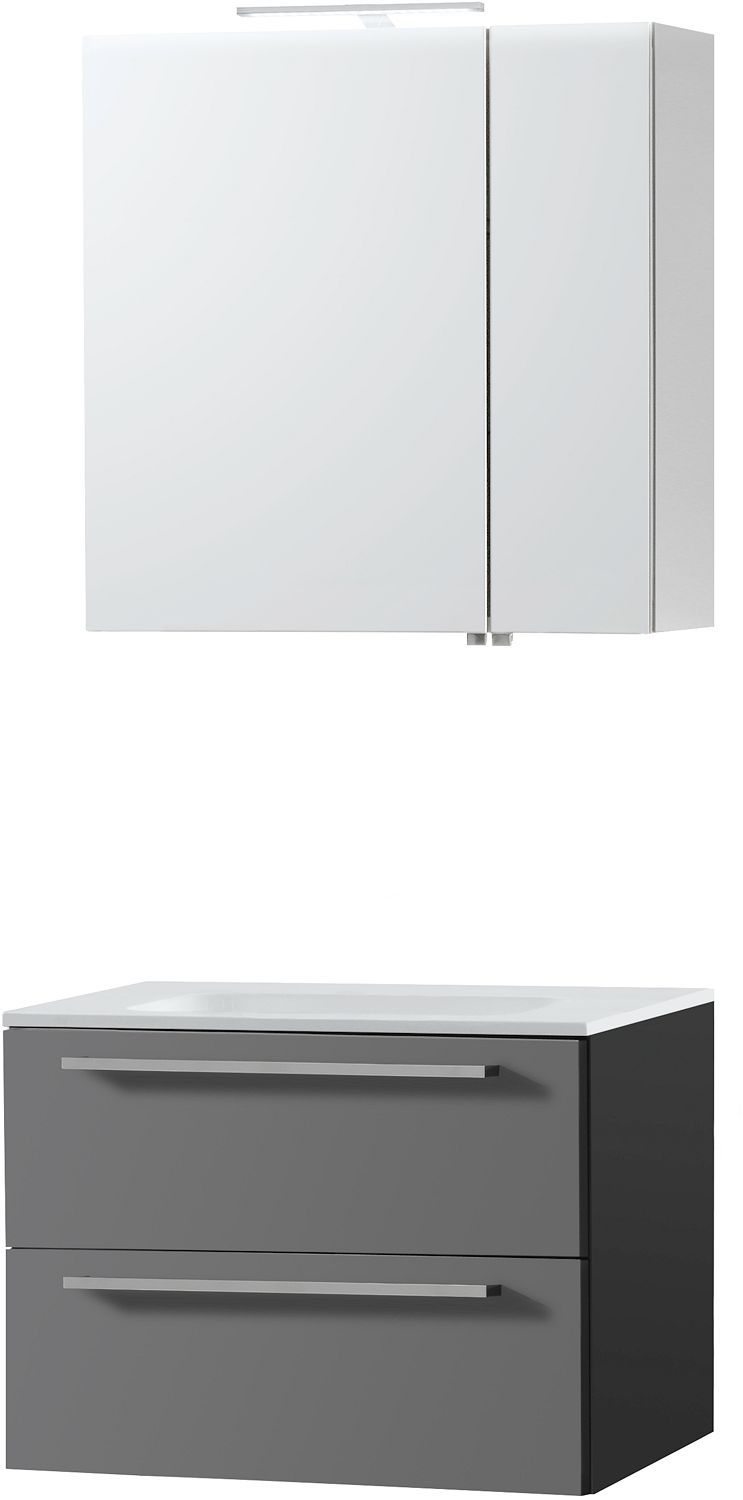 Meubel combo uni leisteen 70 Solid spiegelkast