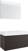 MEUBLE 2 TIROIRS POUR TABLET PURO LAVABO CENTRAL TENSO 90CM WENGE AVEC MIROIR