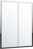 PORTE COULISSANTE TWIST 116-122 H195 CHROME-CLAIR