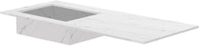 TABLET MARBRE CERAMIQUE PURO LAVABO S GAUCHE L120 H1,2 SANS TROU ROBINET WHITE CALACATTA