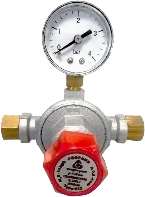 Regelbaar ontspanner v.flessengas 0-3B 10KG/H 1/4X1/4"F