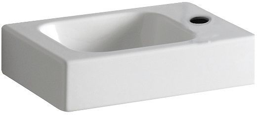 HANDENWASSER ICON GEBERIT 38-28CM +KRAANGAT RECHTS WIT