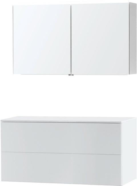 Meubel puro duo wit 120 Solid opbouw spiegelkast