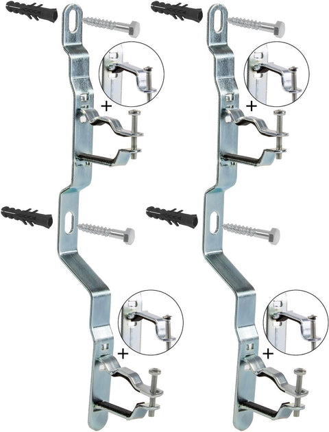 UNIVERSELE COLLECTORBEUGELS DUBBEL + BEVESTIGING (SET 2 STUKS)