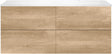 SOUS MEUBLE COFFEE 4 TIROIRS 140 CHENE DECOR CACHMIRE+LAVABO DROITE BLANC