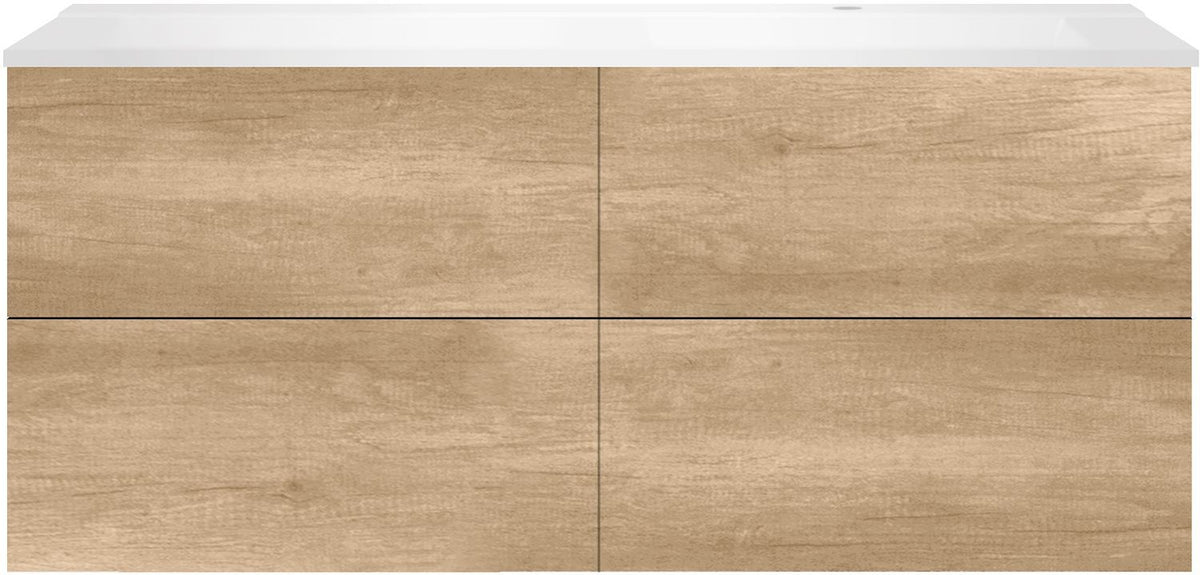 ONDERBOUW COFFEE 4 LADES 140 EIKEN DECOR KASJMIER+WASTAFEL RECHTS WIT