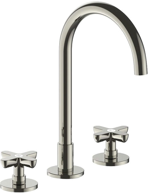 3GATS MENGKRAAN LAVABO ICONA CLASSIC FANTINI ZONDER SLUITING SPRONG 160MM POLISHED NICKEL PVD