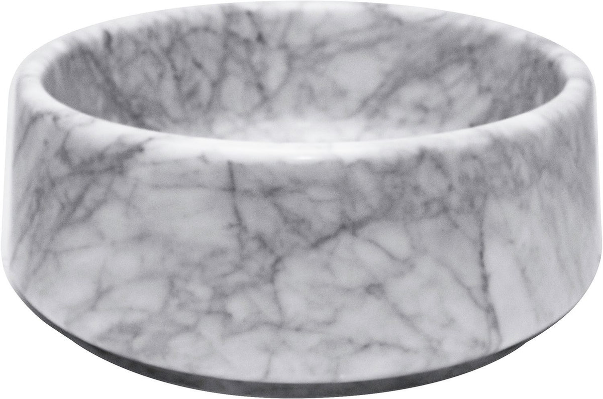 Opbouwlavabo marbo desco Collection diameter 38CM zonder overloop natuursteen wit