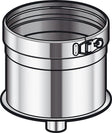 Inox enkelwandig draineerkonus CONDENSOR POUJOULAT 130MM