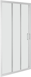 PORTE COULISSANTE EN 3 PIECES STEP 75-79 H190 ALUMINIUM-BROSSE