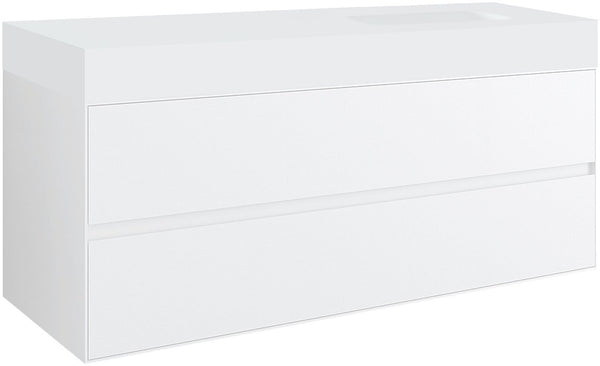 ONDERBOUW 2LADES VOOR TABLET PURO 1 LAVABO RECHTS TENSO 140CM WIT