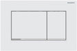 PLAQUE DE COMMANDE 2 TOUCHES SIGMA20 CARRE GEBERIT BLANC MAT AVEC BANDES DESIGN EN CHROMé BRILLANT