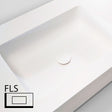 TABLET TAILOR TOP 1 LAVABO RECHTS FLS 100CM SOLID XONYX WIT
