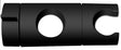 SCHUIFSTUK HANDDOUCHE 24MM NOBILI ZWART