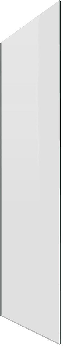 Vast deel PASPARTOE 2.0 66CM- hoogte 204CM chroom-helder