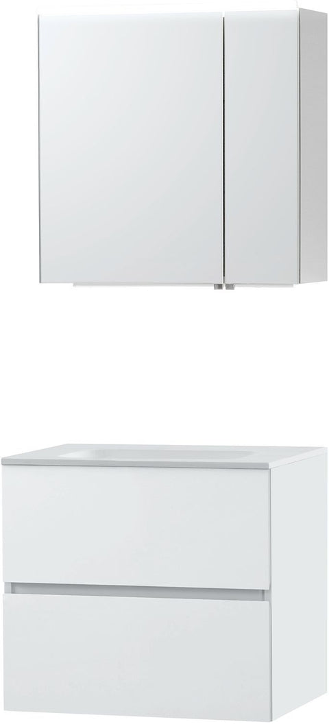 Meubel Molto poederwit 70 Solid spiegelkast, badkamermeubelen — SKU DESCO-701609