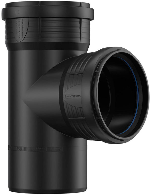 T PP 90°MFF 125-125MM ZWART
