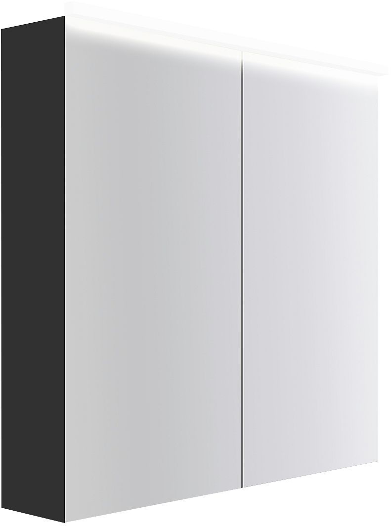 SPIEGELKAST COFFEE 2 DEUREN 800MM 4250K GRAFIET ZACHT MAT