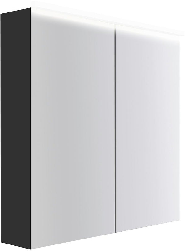 ARMOIRE TOILETTE COFFEE 2 PORTES 800MM 4250K TECTONA GRAPHITE DOUX MAT