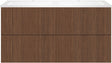Onderbouw COFFEE 4 lades 120 duo notelaar Smartline +dubbele wastafel mat wit