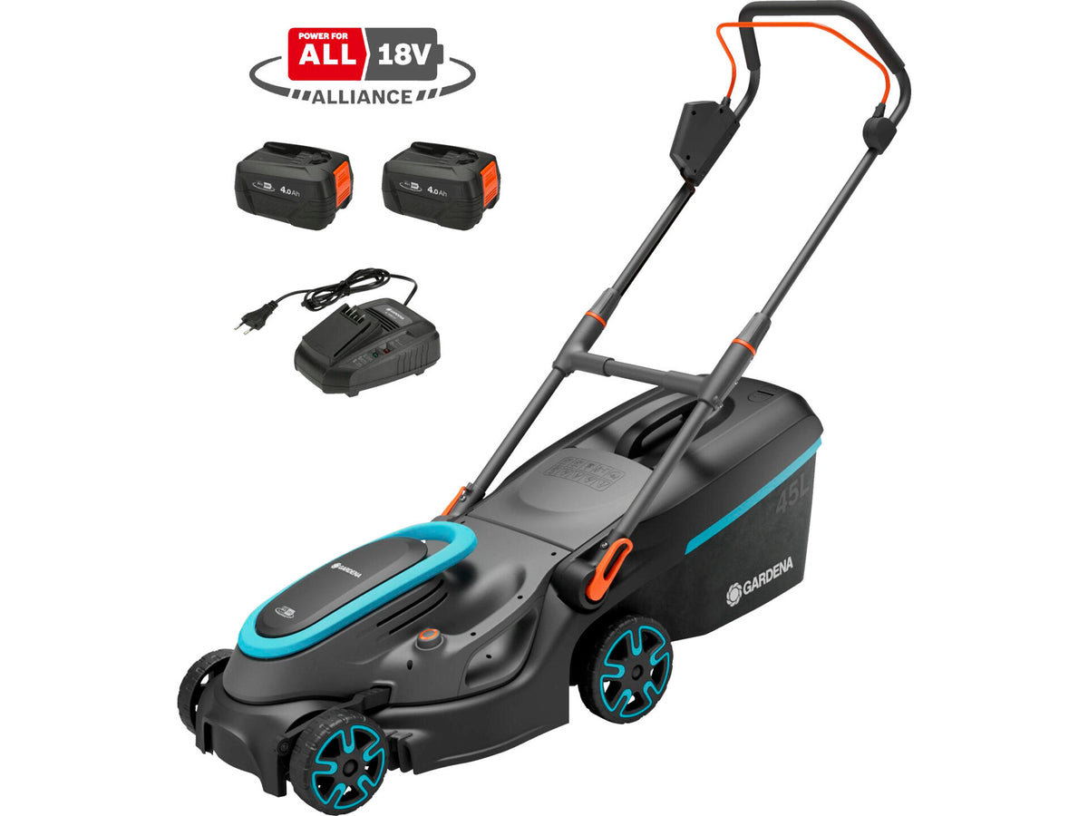 Gardena PowerMax accu grasmaaier 37/36V P4A met 2 accu's + lader