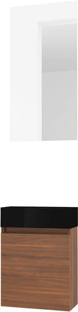 LAVE-MAINS FORM MINI PORCELAINE NOIR/ 1 PORT/MIROIR NOYER