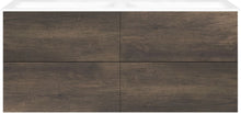 ONDERBOUW COFFEE 4 LADES 140 DUO KASTANJE DECOR TRUFFEL +DUBBELE WASTAFEL PORSELEIN ZND.KRAANGAT WIT