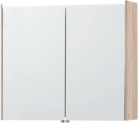 Spiegelkast Molto 81CM met verlichting ledline eik natuur