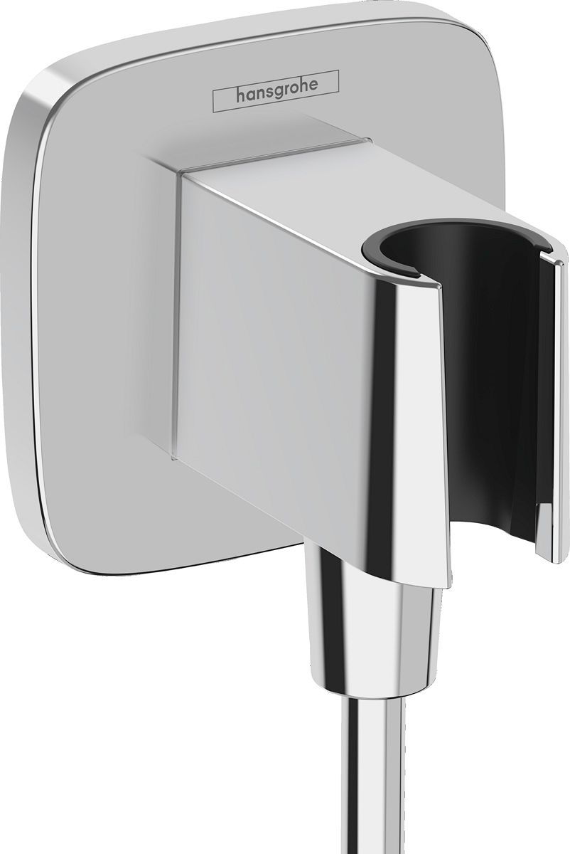 Aansluitbocht+houder FixFit Porter Q HG new chroom, kranen & mengkranen — SKU DESCO-181676