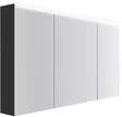 SPIEGELKAST COFFEE 3 DEUREN 1400MM 4250K GRAFIET ZACHT MAT