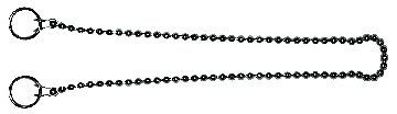Parelketting 32CM chroom