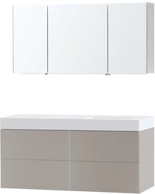 MEUBEL PURO SOLO GRIJS ASYMMETRISCH 140 RECHTS SOLID PURO SPIEGELKAST