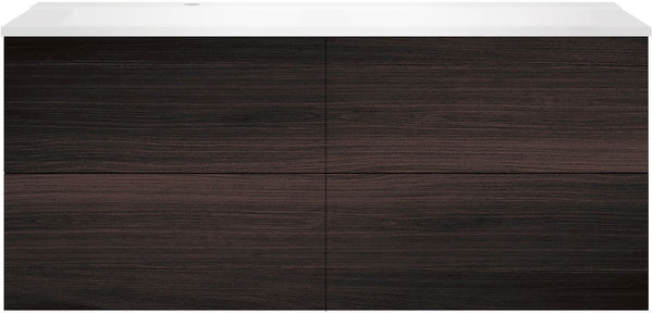 ONDERBOUW COFFEE 4 LADES 140 EIK DECOR MOKKA+WASTAFEL LINKS MAT WIT