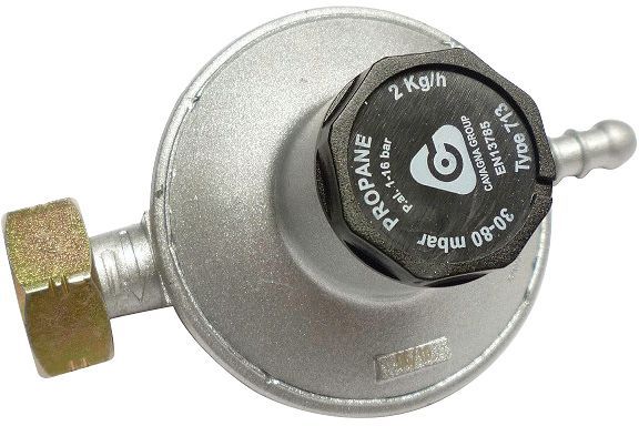 Flesregelaar 30-80MBAR 2KG/H Moer-Slang