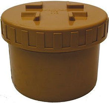 PVC stop +schroefdeksel riool 110MM rood/bruin