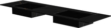 TABLET MARBRE CERAMIQUE PURO LAVABO S DOUBLE L180 H1,2 SANS TROU ROBINET BAMBOO BLACK