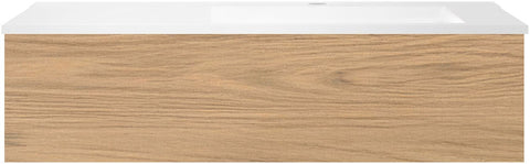 ONDERBOUW COFFEE 1 LADE 120 EIK KLASSIEK+WASTAFEL KUNSTMARMER  RECHTS MAT WIT