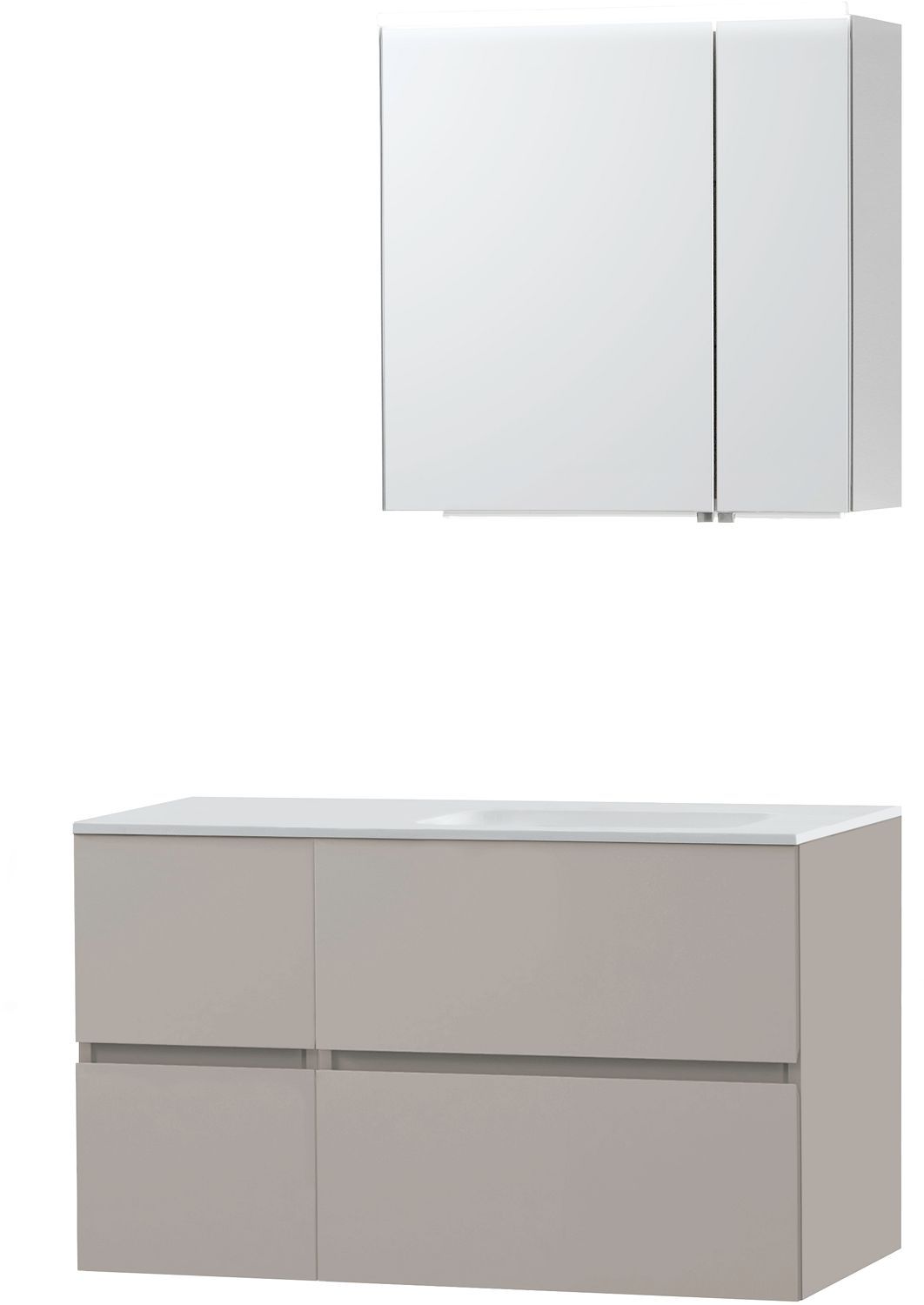 MEUBEL MOLTO POEDERGRIJS 105 RECHTS SOLID SPIEGELKAST 70