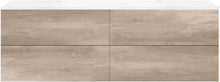 SOUS MEUBLE COFFEE 4 TIROIRS 180 DUO CHENE DECOR FLANELLE +DOUBLE LAVABO BLANC MAT