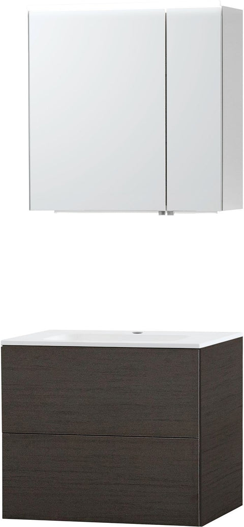Meubel puro Solo wenge 70 kunstmarmer spiegelkast