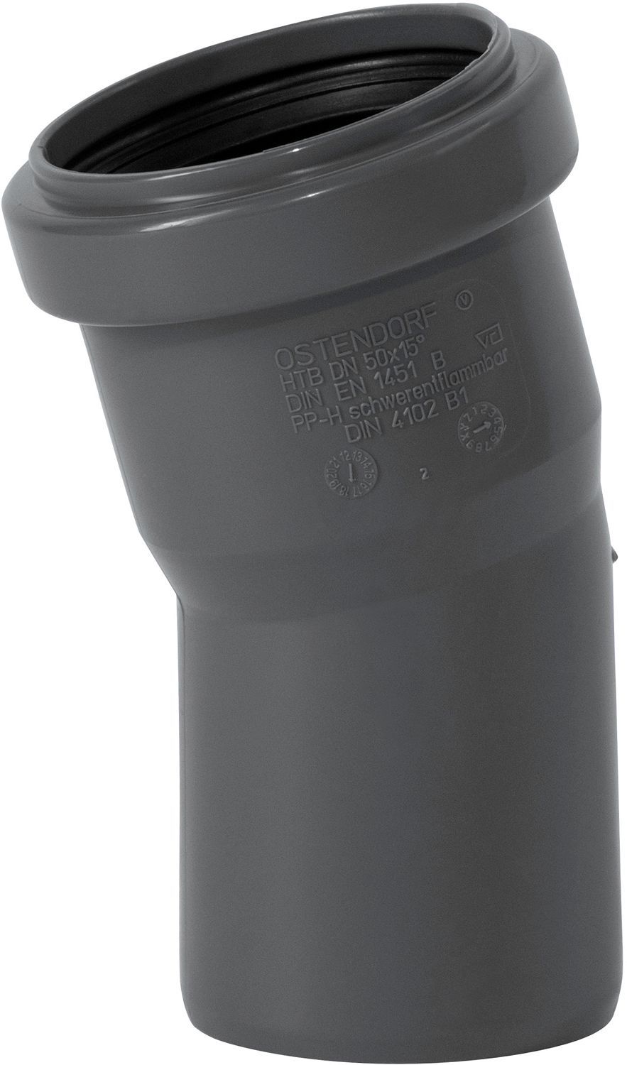 Elleboog 15° Mf 50MM Pp HT-Safe Ostendorf, raccords pp — SKU DESCO-160648