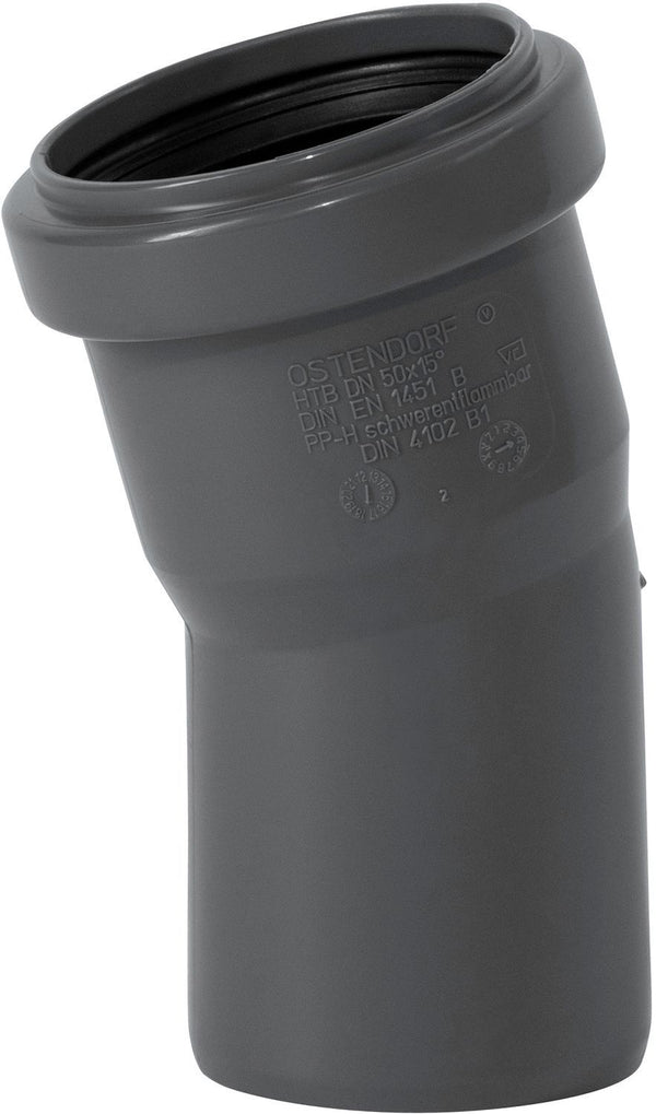 Elleboog 15° Mf 50MM Pp HT-Safe Ostendorf