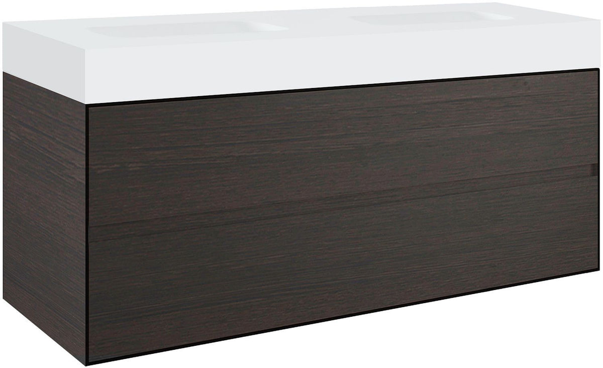 Onderbouw 2LADES voor tablet puro 2 lavabos tenso 140CM wenge