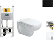 WALLFIX OLI WC SUSPENDU D-CODE DURAVIT CODE SOFT-CLOSE BLINK NOIR