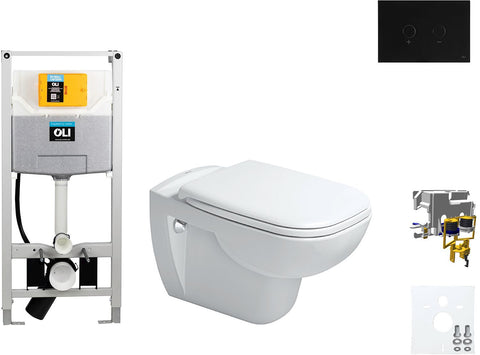 WALLFIX OLI HANGWC D-CODE DURAVIT CODE SOFT-CLOSE BLINK ZWART