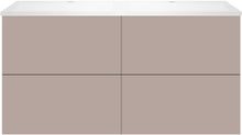 Onderbouw COFFEE 4 lades 120 duo basaltgrijs +dubbele wastafel mat wit