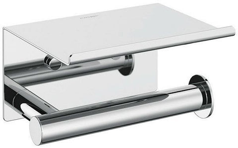 Wc papierhouder met klep architect S+ cosmic chroom, sanitaire accessoires — SKU DESCO-178553