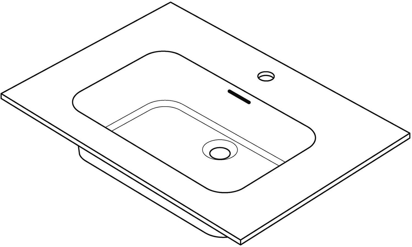 Tablet combo/molto/puro 70X50CM kunstmarmer wit
