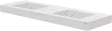 TABLET MARBRE CERAMIQUE PURO LAVABO S DOUBLE L160 H10 SANS TROU ROBINET WHITE CALACATTA